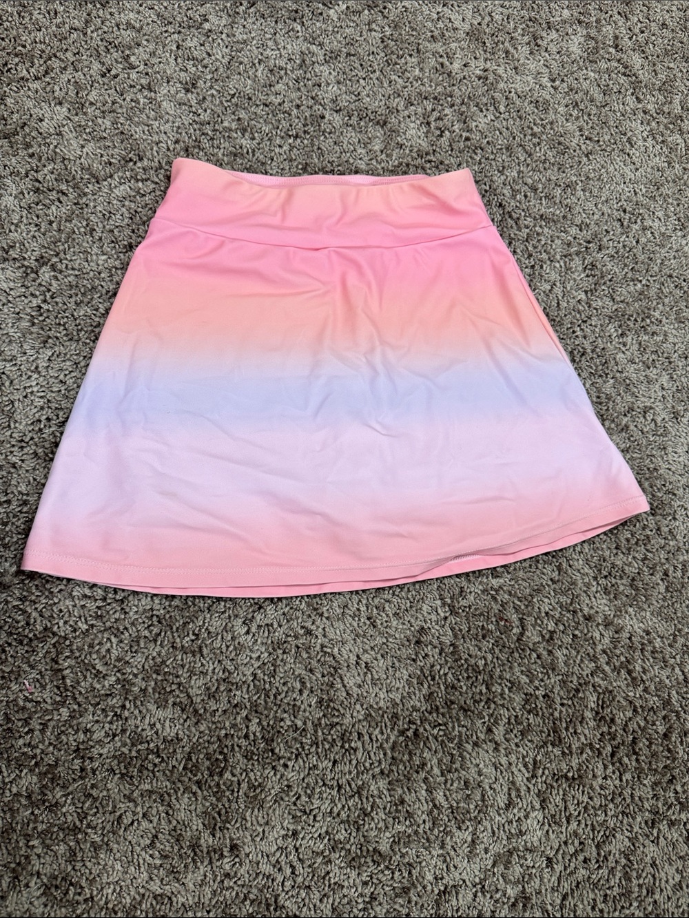 Girls Pink Ombre A-Line Skirt
